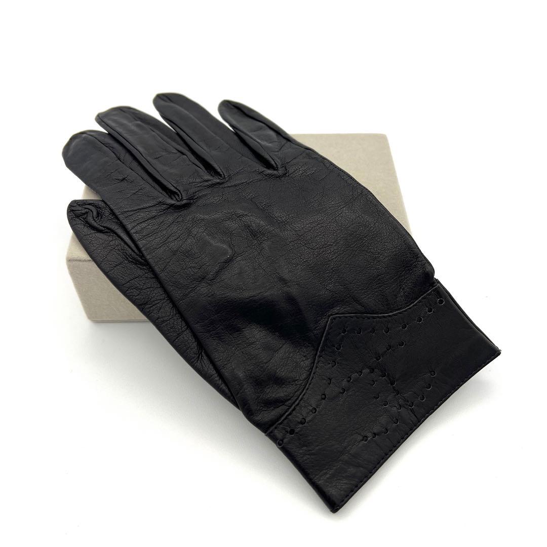 CHANEL シャネル ココマーク 手袋 グローブ レザー ブラック サイズ7