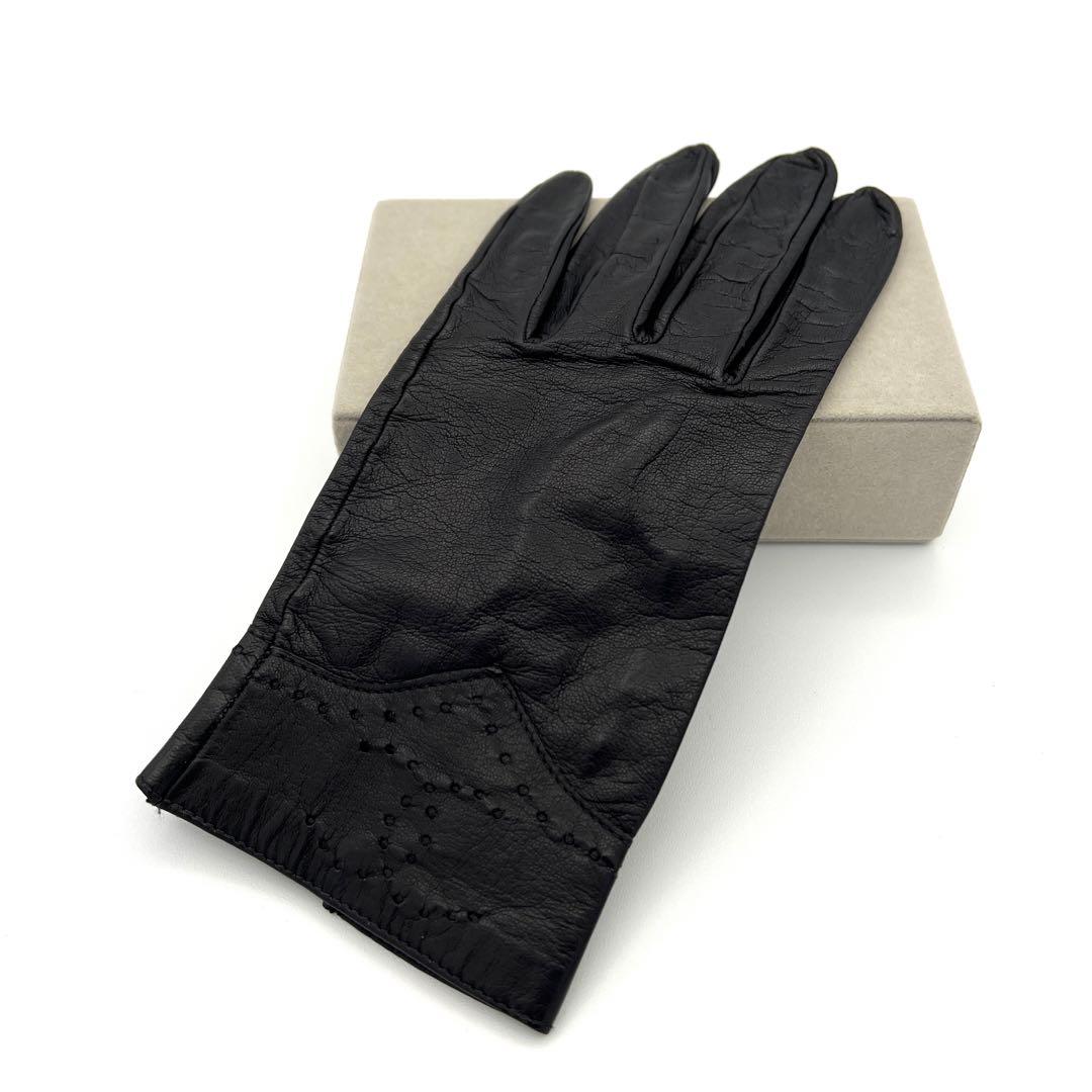 CHANEL シャネル ココマーク 手袋 グローブ レザー ブラック サイズ7