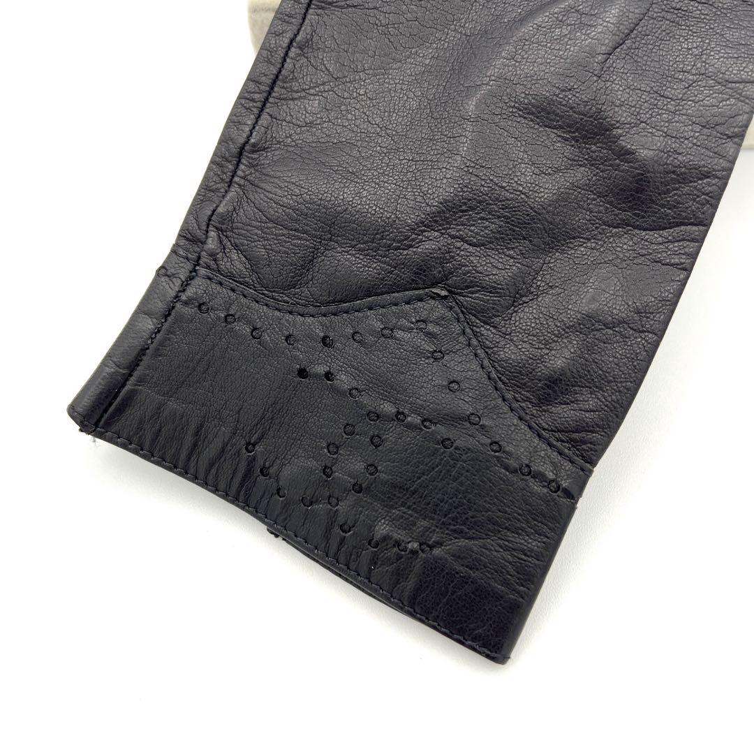 CHANEL シャネル ココマーク 手袋 グローブ レザー ブラック サイズ7