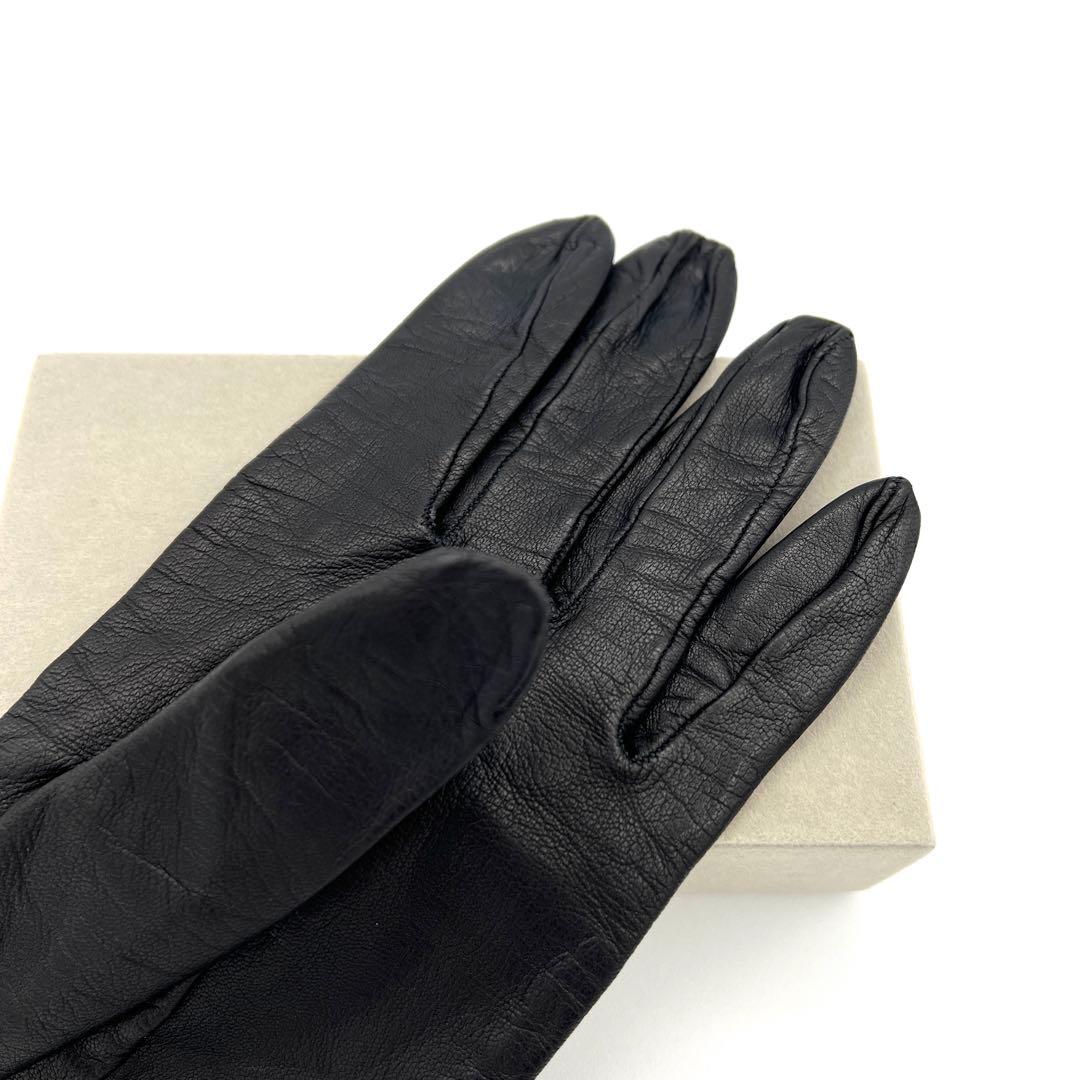 CHANEL シャネル ココマーク 手袋 グローブ レザー ブラック サイズ7