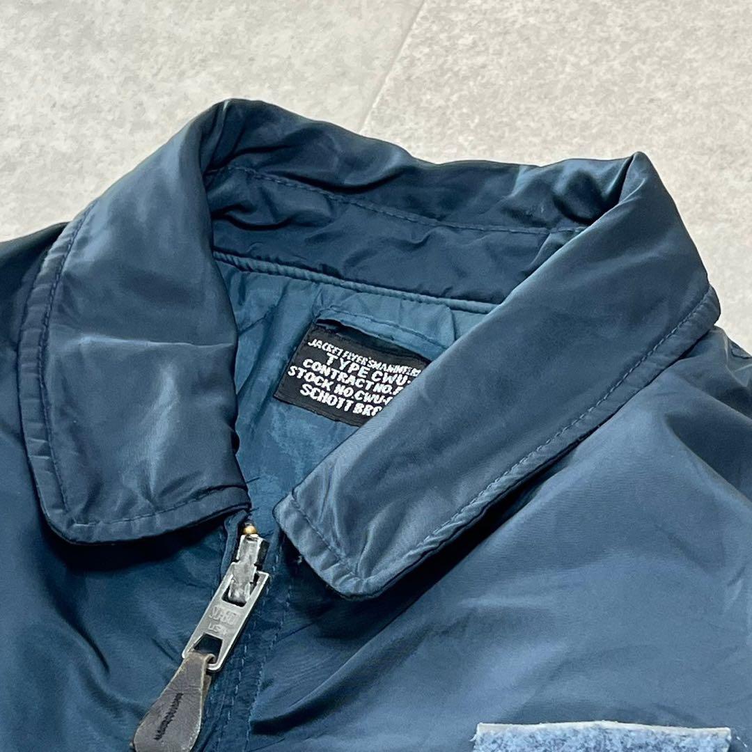希少　Schott USA製　フライトジャケット　CWU-R ネイビー　XXL
