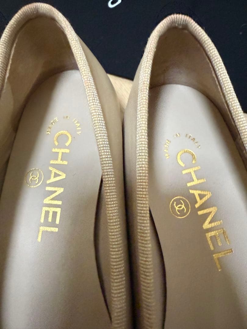 専用ページ　新品　シャネル　バレリーナ　バレエシューズ　パンプス　ベージュ