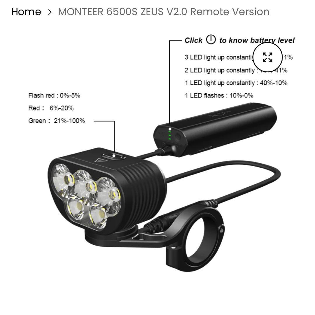 MAGICSHINE MONTEER 6500S 自転車用ライト20%OFF