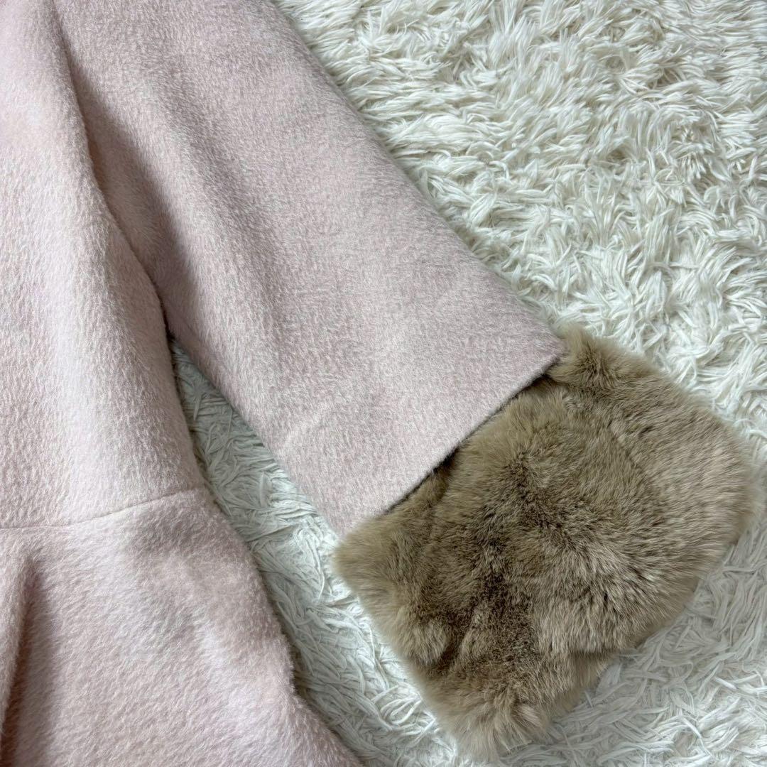 【美品】snidel ラビットファー Aラインコート　アルパカ　ウール　2012