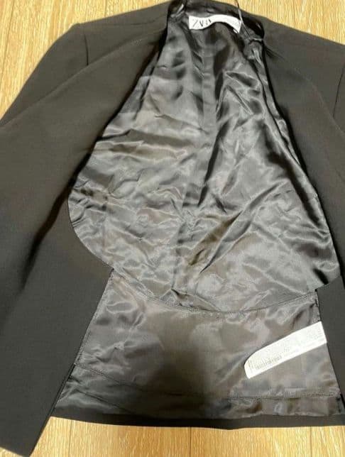 【試着のみ】ZARAノーカラーケープジャケット