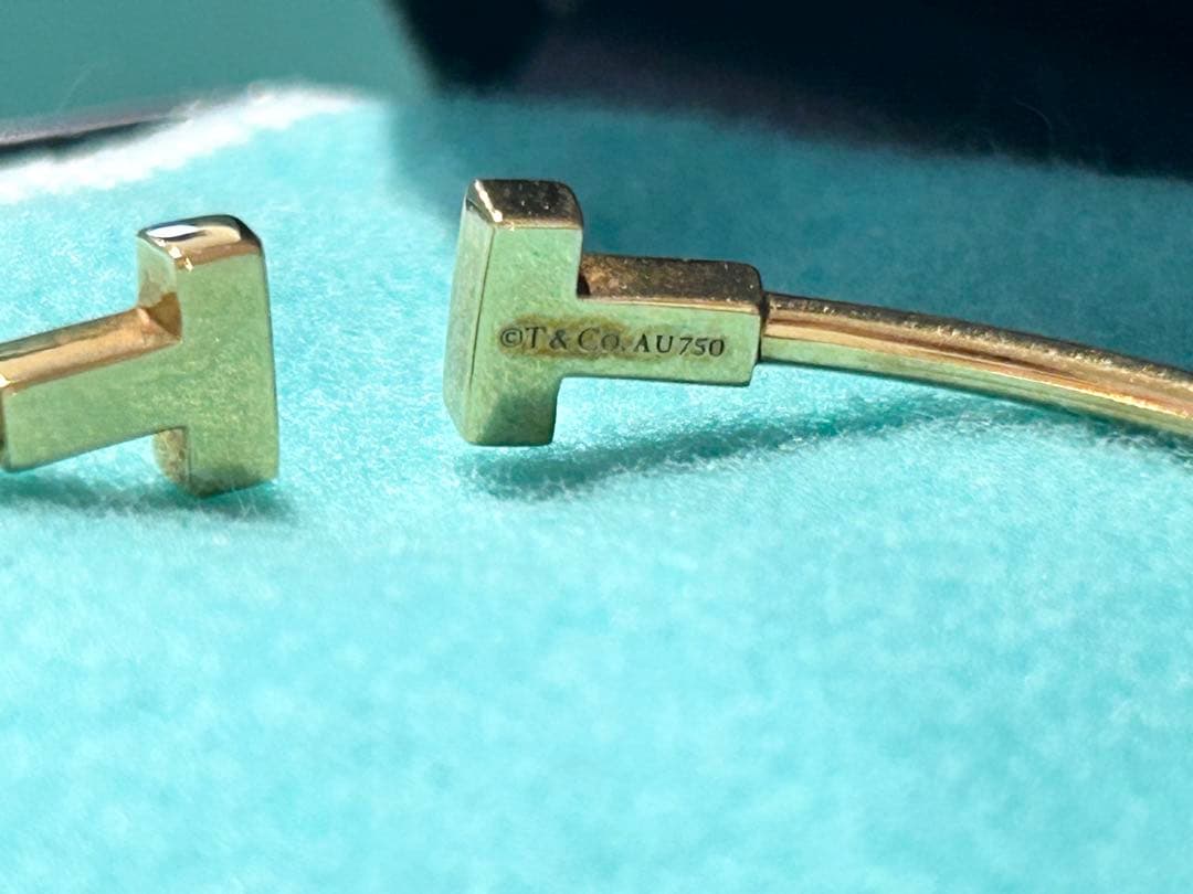 Tiffany&Co ティファニー Tナローワイヤー ブレスレットK18