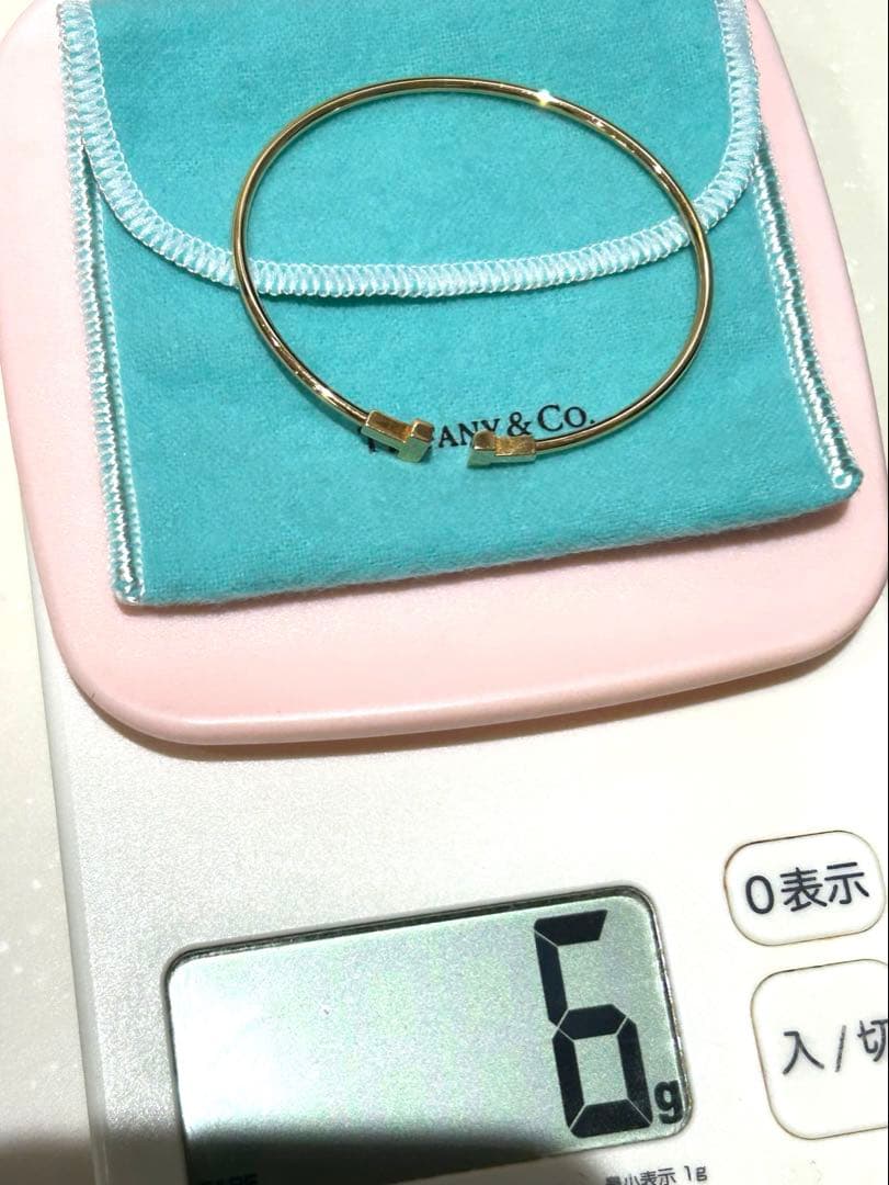 Tiffany&Co ティファニー Tナローワイヤー ブレスレットK18
