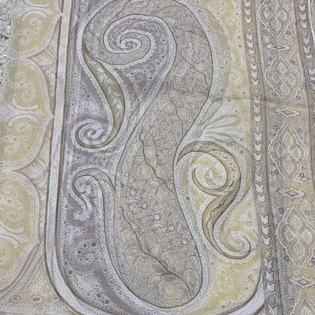 極美品✨ETRO シルク100% 大判ストール スカーフ イタリア製 ペイズリー