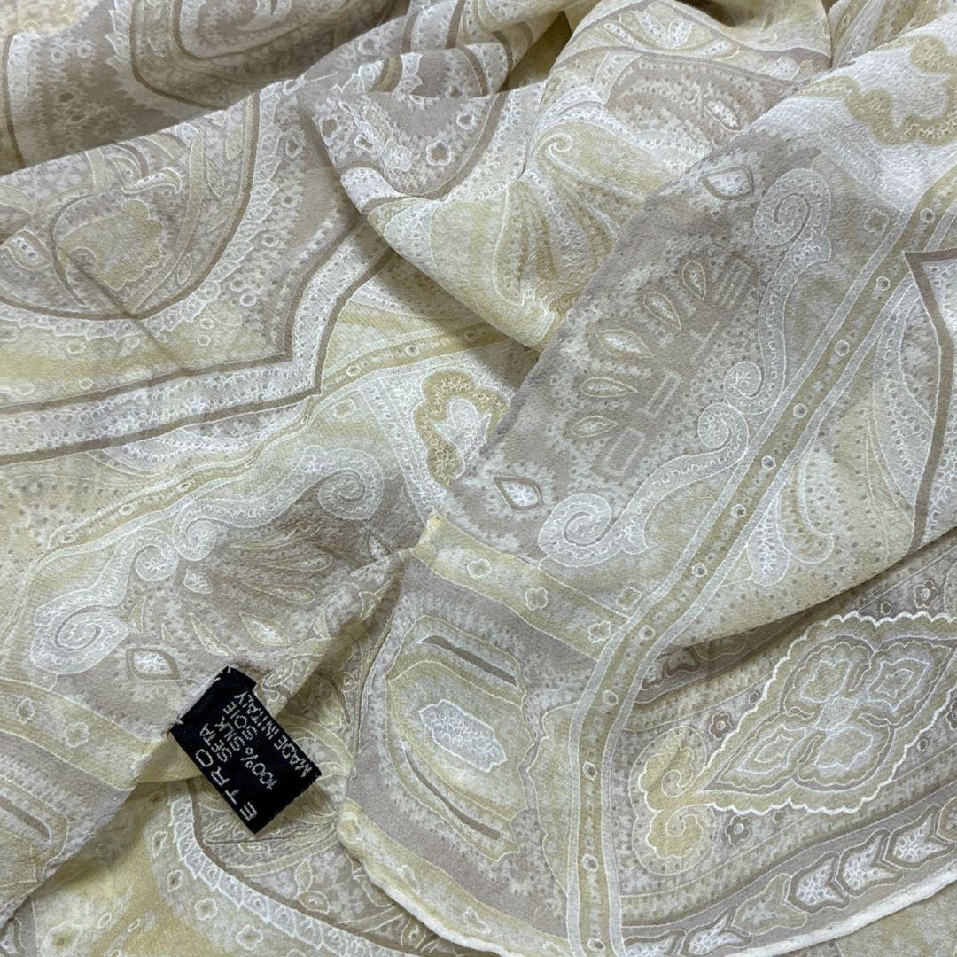 極美品✨ETRO シルク100% 大判ストール スカーフ イタリア製 ペイズリー