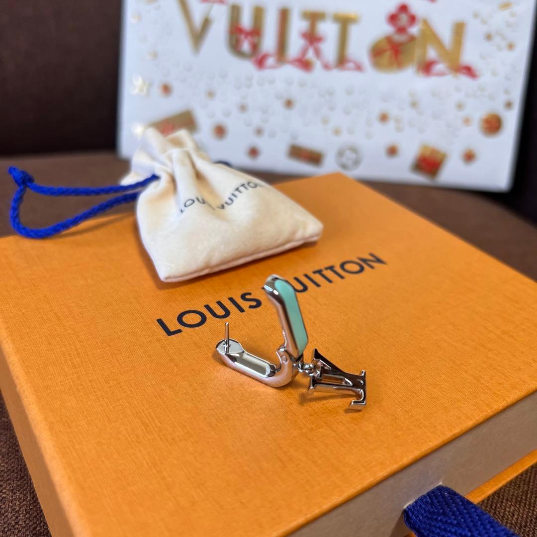 ルイヴィトン　メンズ　フープ　ドロップピアス　パラダイスチェーン