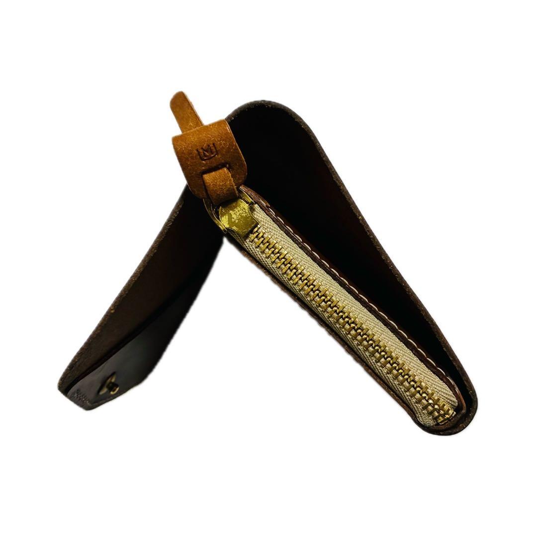 ATELIER MOKU 小さく薄いSAKU コンパクトウォレット　ブラウン