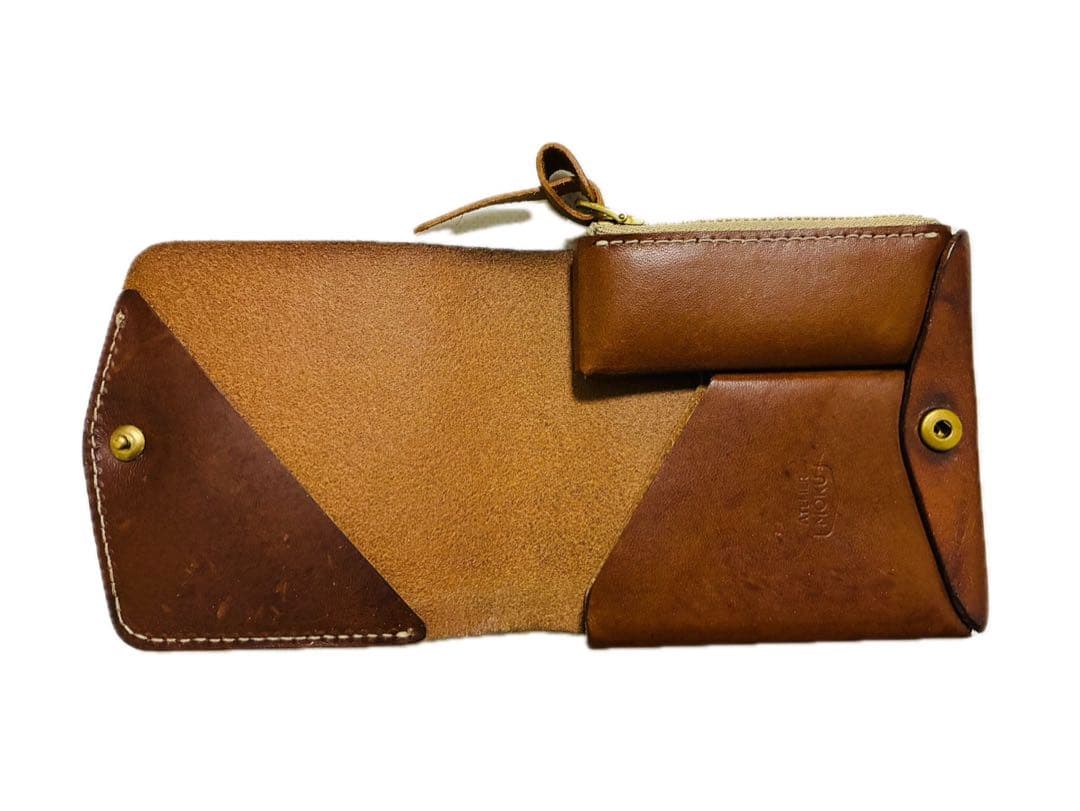 ATELIER MOKU 小さく薄いSAKU コンパクトウォレット　ブラウン