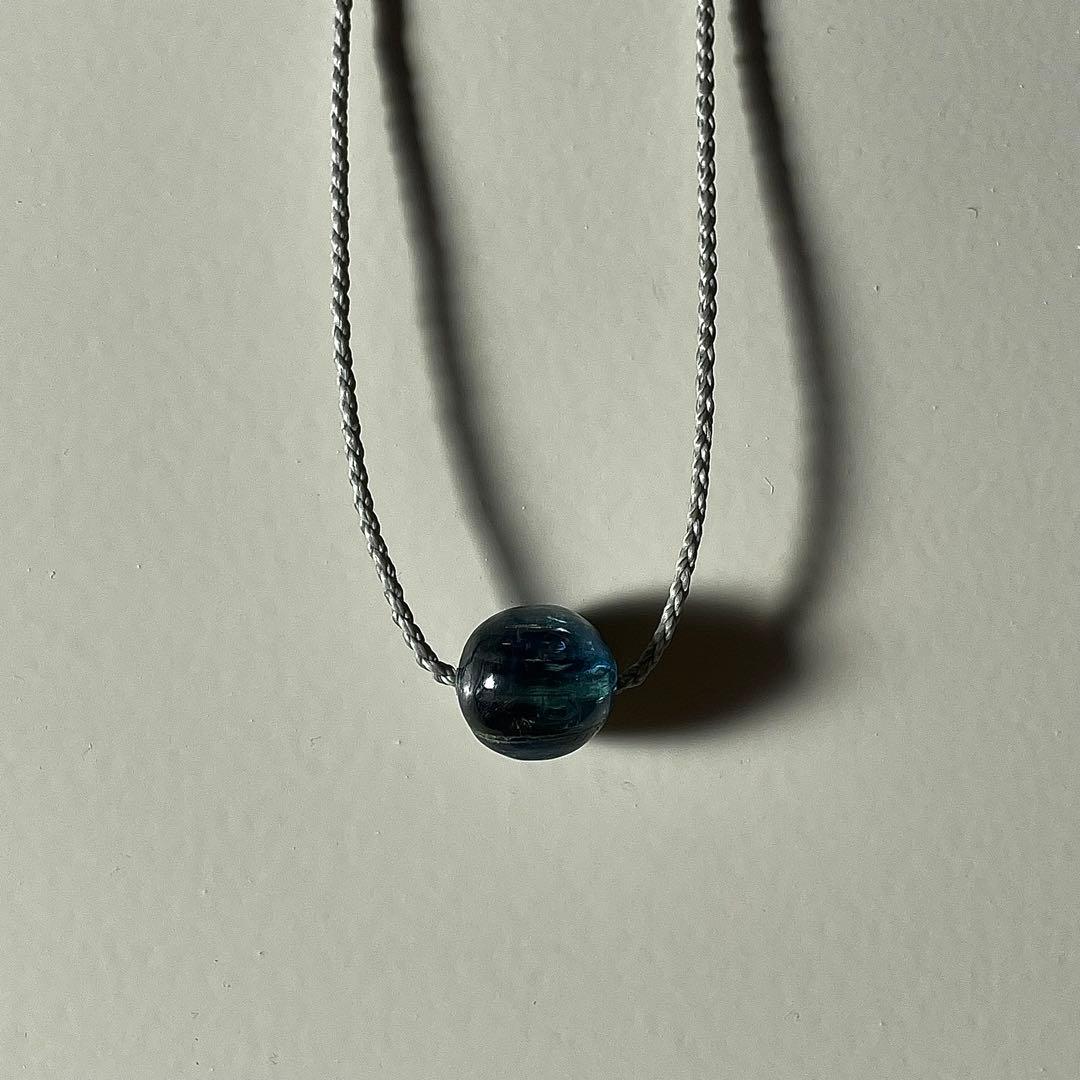 カイヤナイト ネパール産 ＊ マクラメネックレス 10