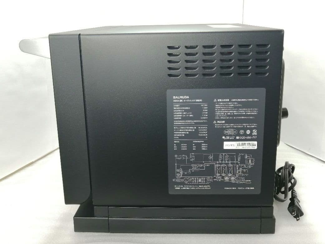 バルミューダデザイン　オーブンレンジ　ブラック　21年製　28