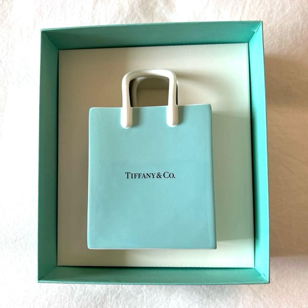 【新品未使用】ティファニー ショッピングバッグ型 陶器 オーナメント