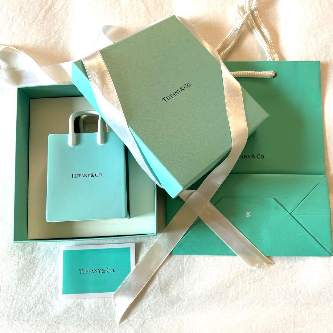 【新品未使用】ティファニー ショッピングバッグ型 陶器 オーナメント