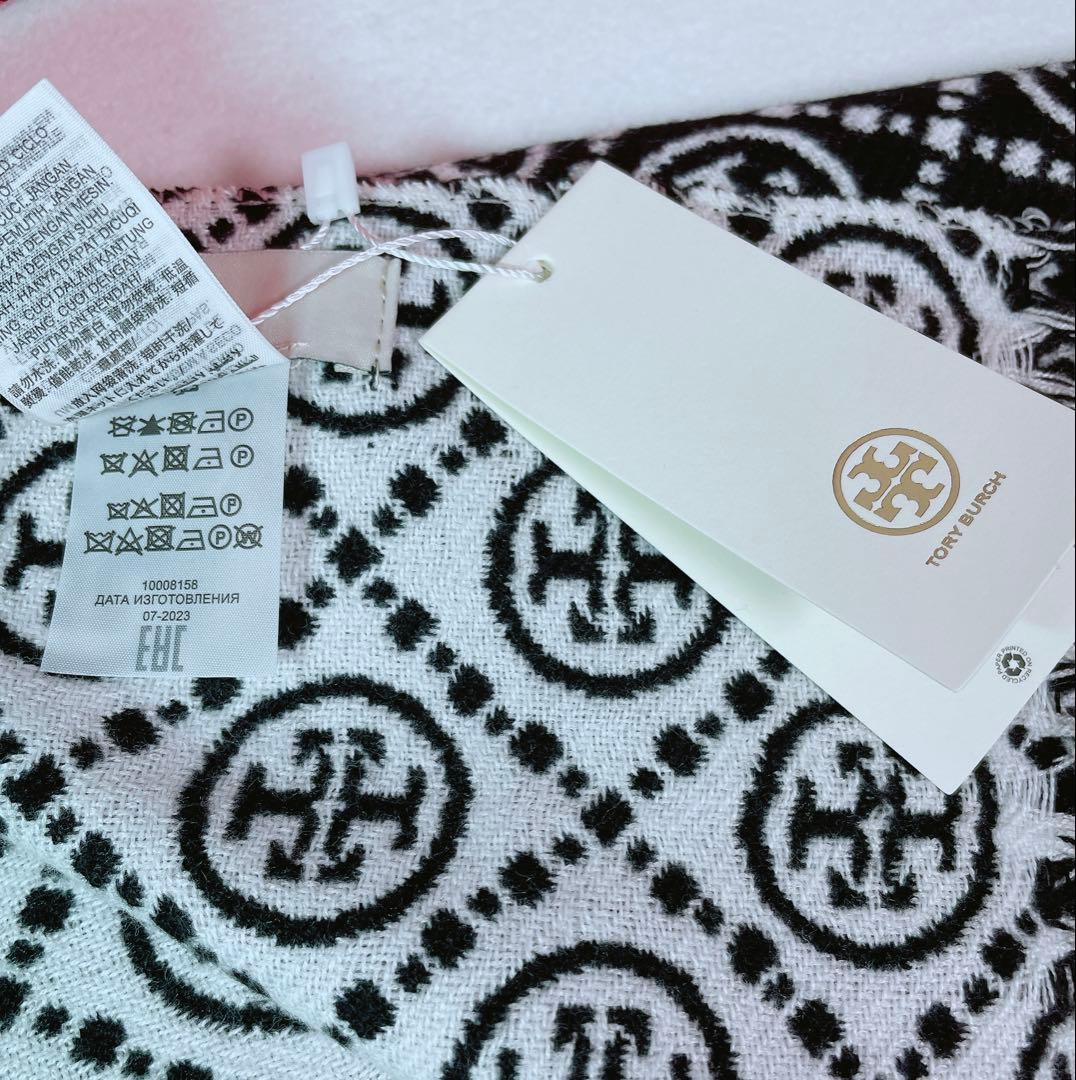 【大人気✨️】トリーバーチ マフラー ロゴ モノグラム ストール