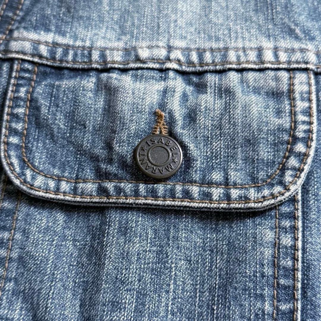 【美品】ISABEL MARANT デニムワンピース ノーカラー バンドカラー