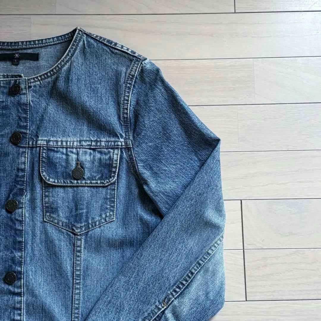 【美品】ISABEL MARANT デニムワンピース ノーカラー バンドカラー