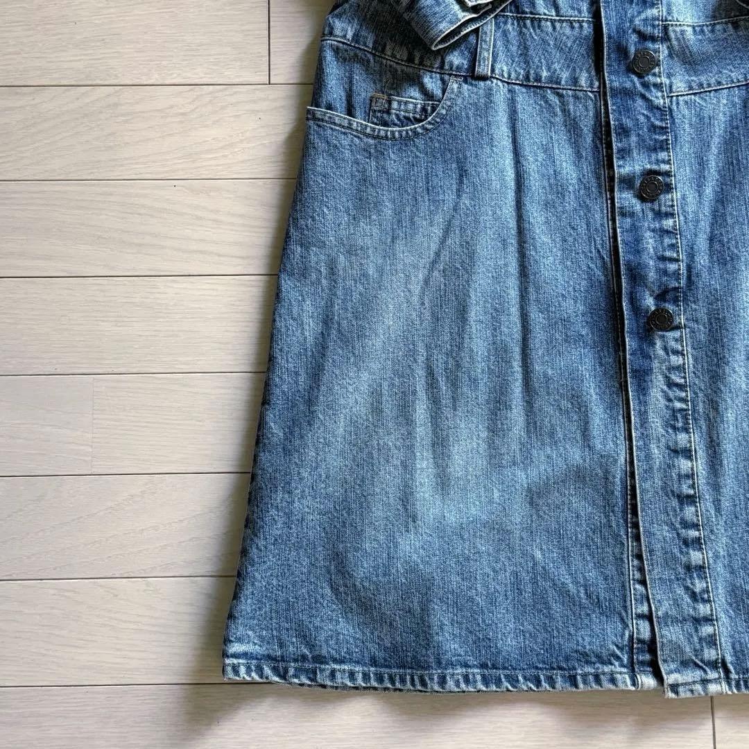 【美品】ISABEL MARANT デニムワンピース ノーカラー バンドカラー