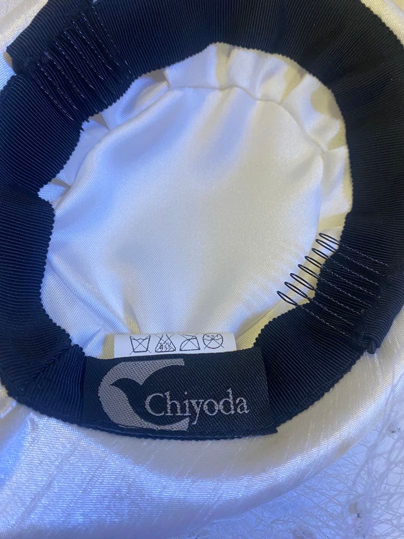 【新品未使用】冠婚葬祭　千代田帽子　カクテル帽　日本製　シルクサテン