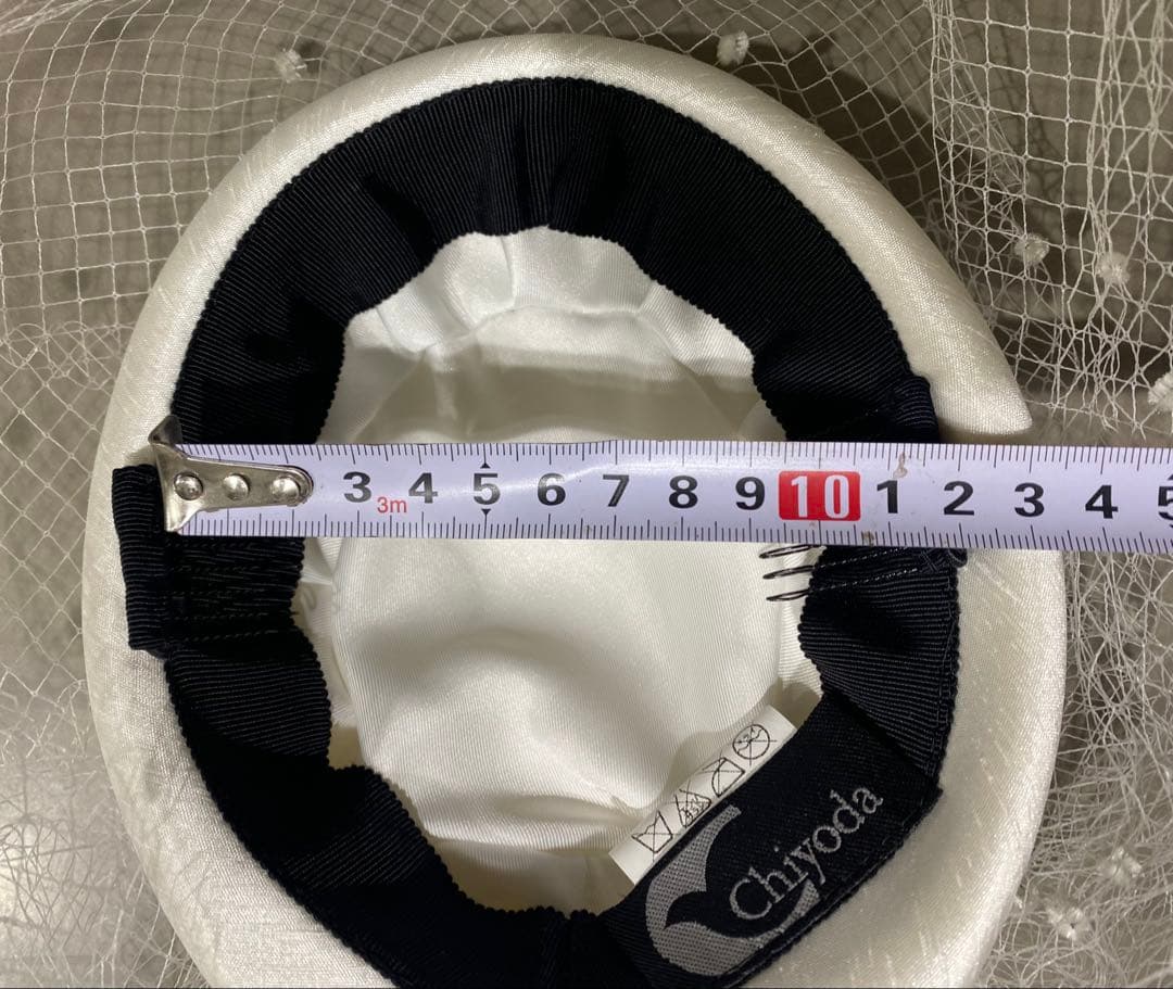 【新品未使用】冠婚葬祭　千代田帽子　カクテル帽　日本製　シルクサテン