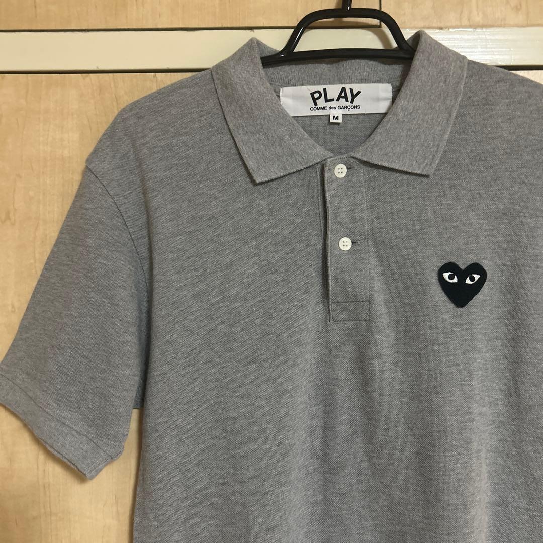 【美品】PLAY COMME des GARÇONS グレー ポロシャツ M
