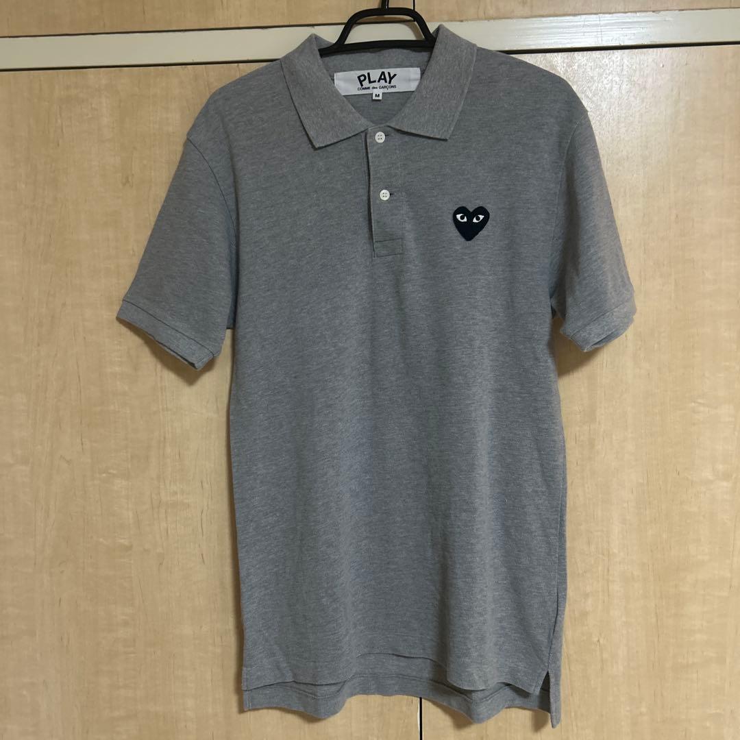 【美品】PLAY COMME des GARÇONS グレー ポロシャツ M