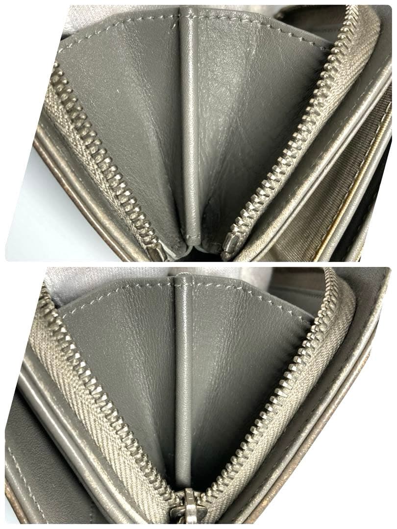 シャネル　キャビアスキン　レザー　ココマーク　セブルガ　二つ折り財布