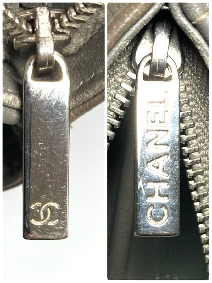 シャネル　キャビアスキン　レザー　ココマーク　セブルガ　二つ折り財布