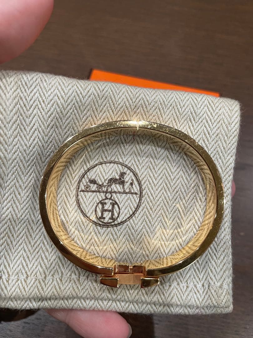 エルメス ゴールド ブラック バングル