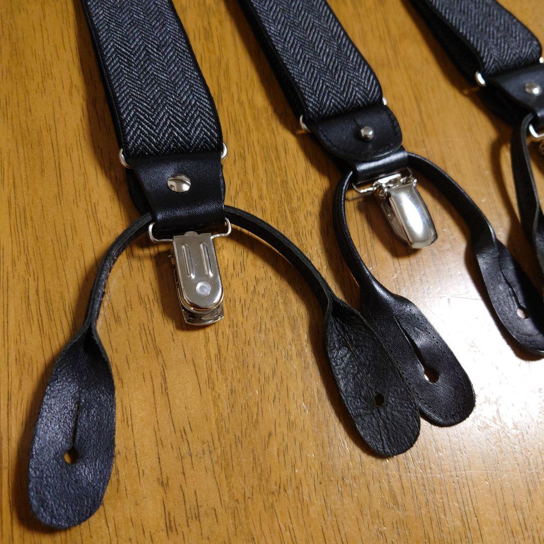  THURSTON アルバートサーストン サスペンダー ヘリンボーン