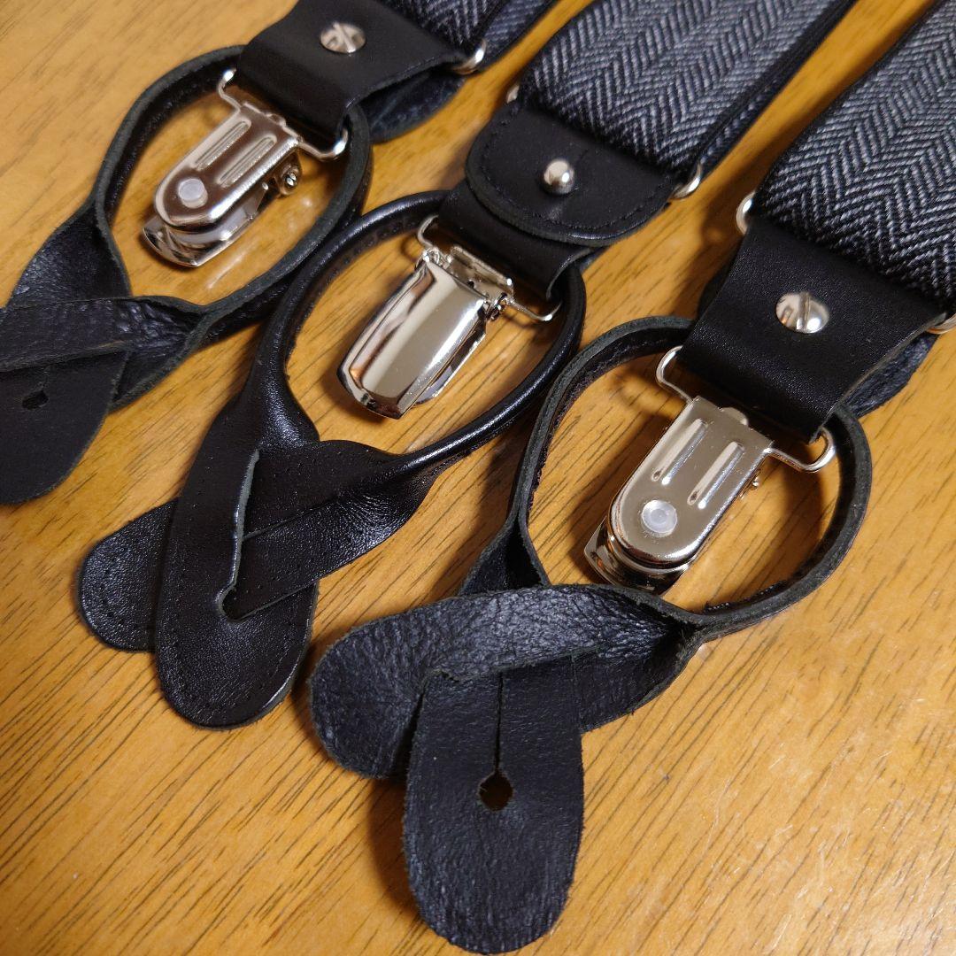  THURSTON アルバートサーストン サスペンダー ヘリンボーン