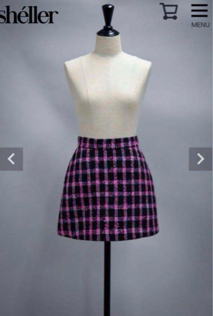 【美品】シェリエ　sheller チェック　キュロット