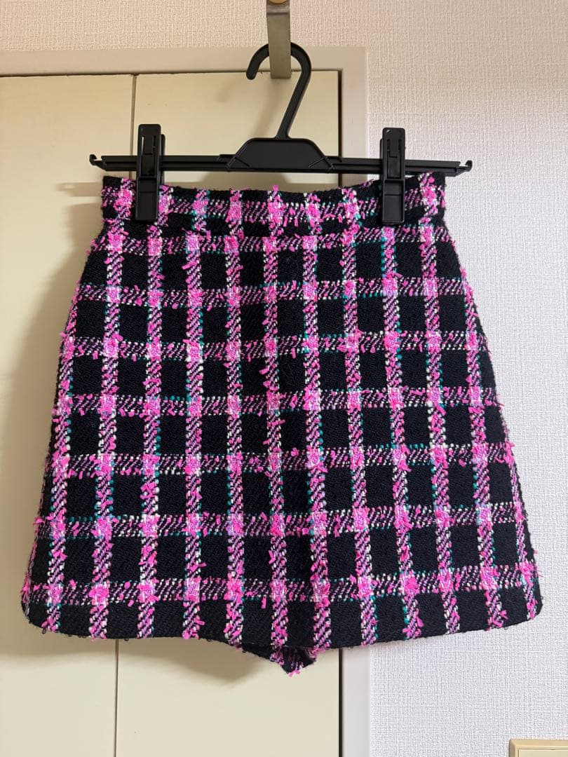 【美品】シェリエ　sheller チェック　キュロット