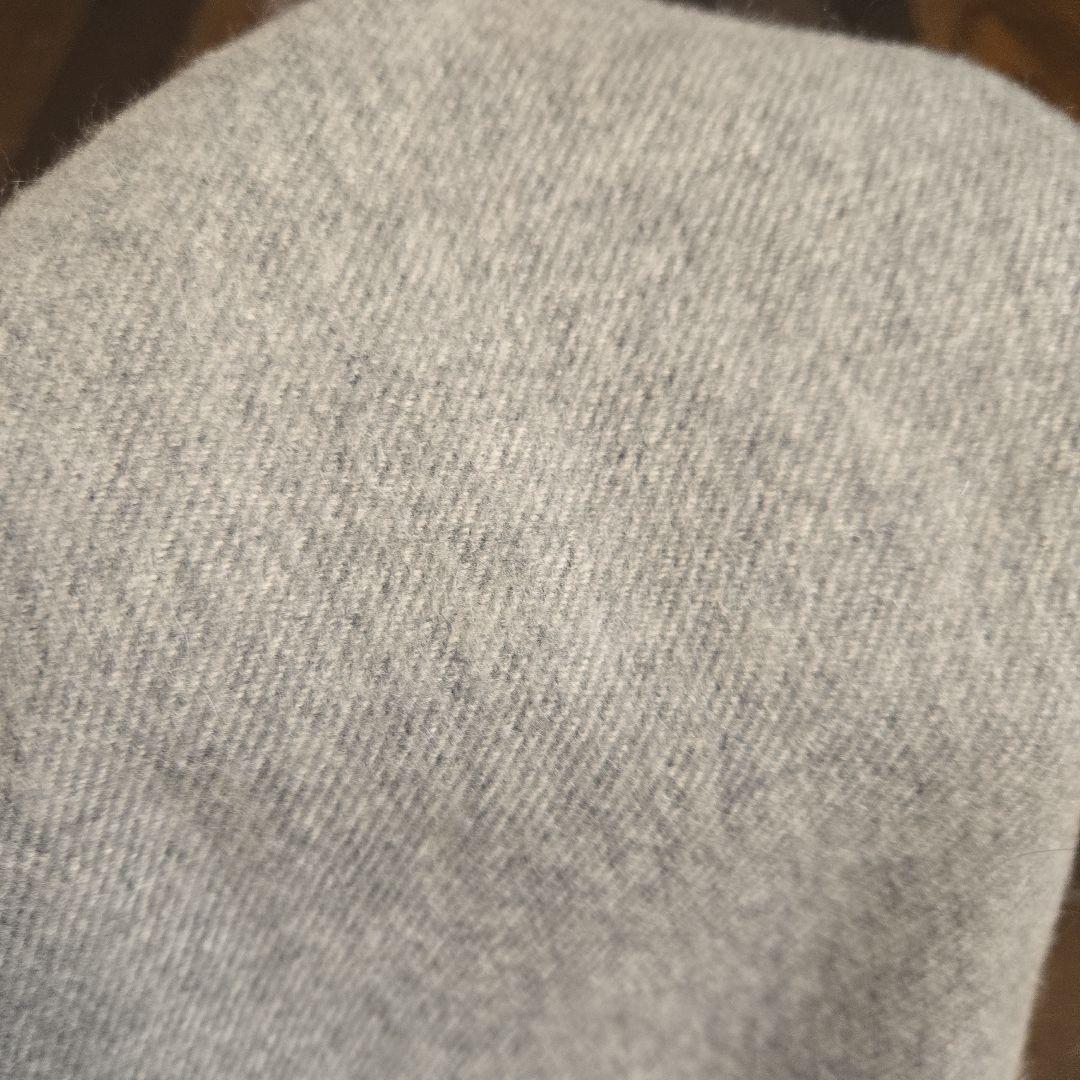 BURBERRY カシミヤ マフラー グレー 騎士刺繍