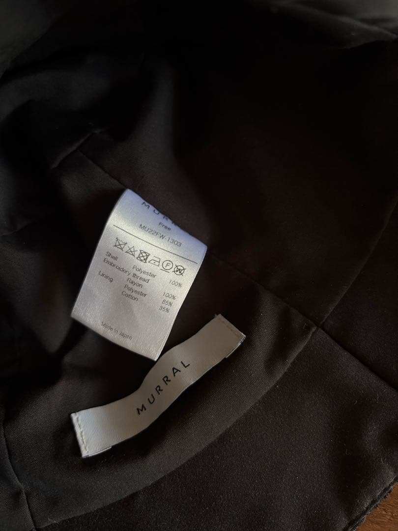 MURRAL bucket hat バケットハットエンブロイダリー ブラック