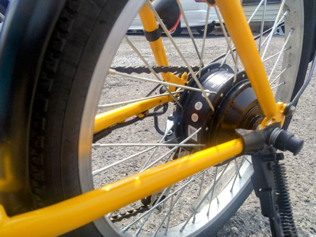 ☆xxxx様☆　HUMMER 折り畳み電動アシスト自転車 １年保証☆黄470☆