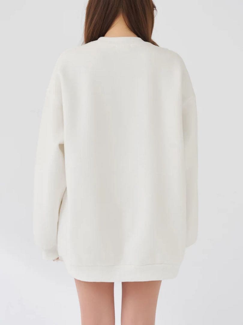 ♡ ダーリッチ Darich ♡ DDロゴビジュースウェットプルオーバー 白