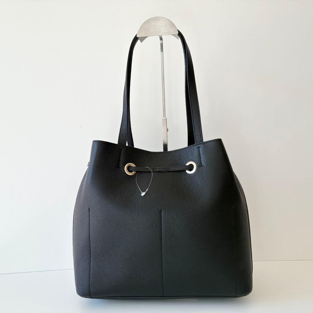 【新品】FURLA トートバッグ コスタンザ 巾着 A4 黒 ビジネスバッグ