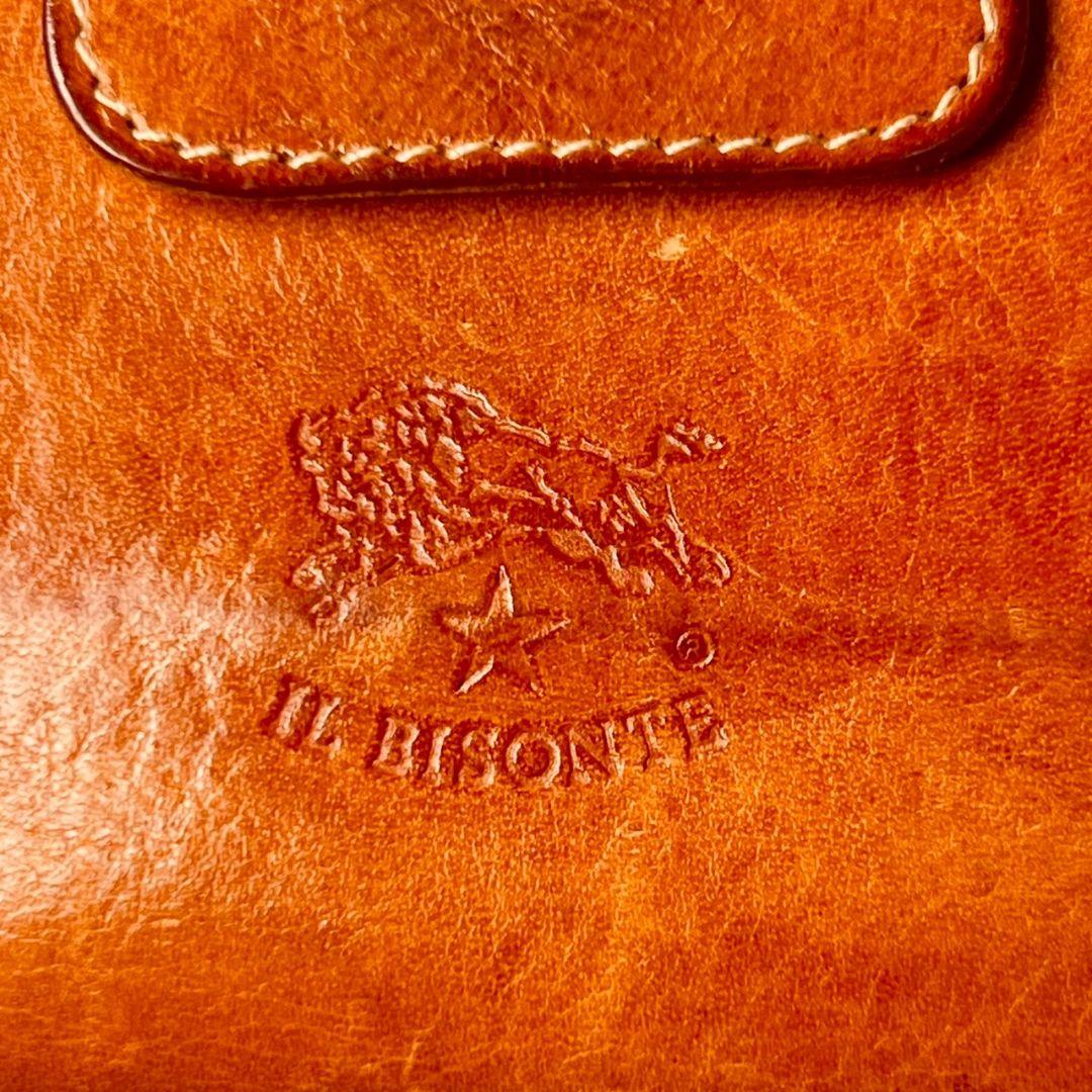 【ヴィンテージ感漂う本革】ILBISONTE　スナップ長財布　ヌメ　刻印　大容量