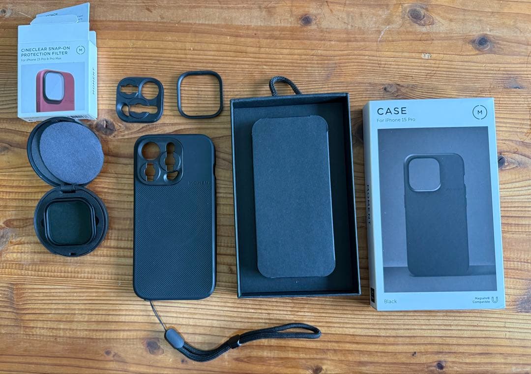 Moment iPhone 15pro 用ケース ブラック Mシリーズ用マウント