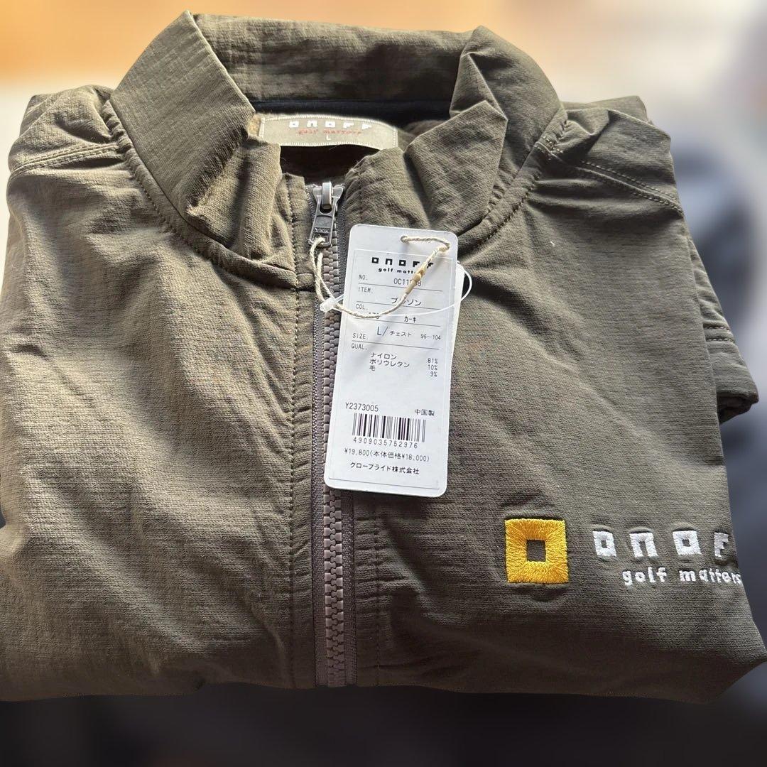 onoff カーキブルゾン Lサイズ　新品タグ付き　オノフ　ゴルフウェア