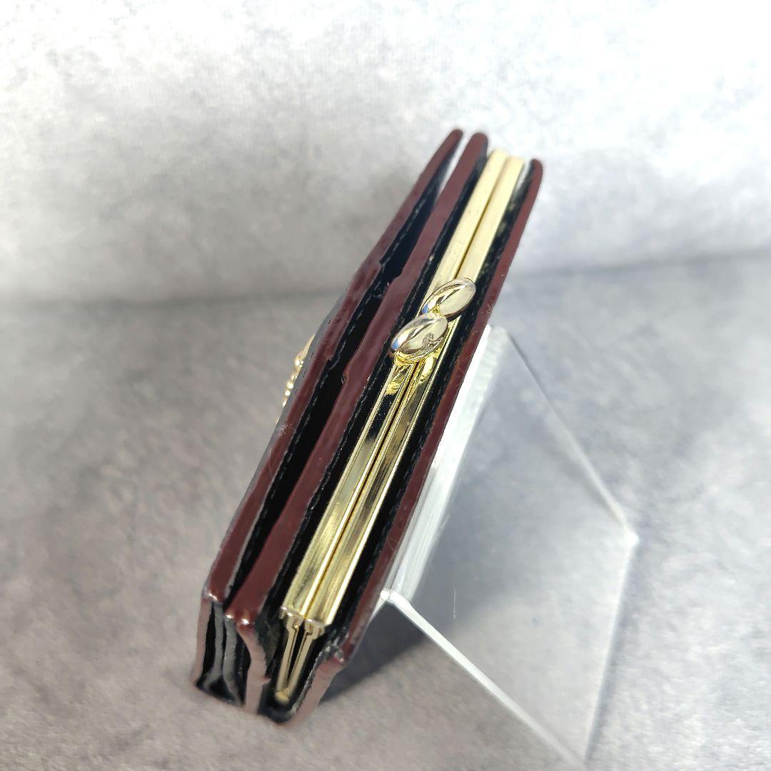 未使用級 ヴィヴィアン がま口 二つ折り財布 コンパクトウォレット オーブ 黒色