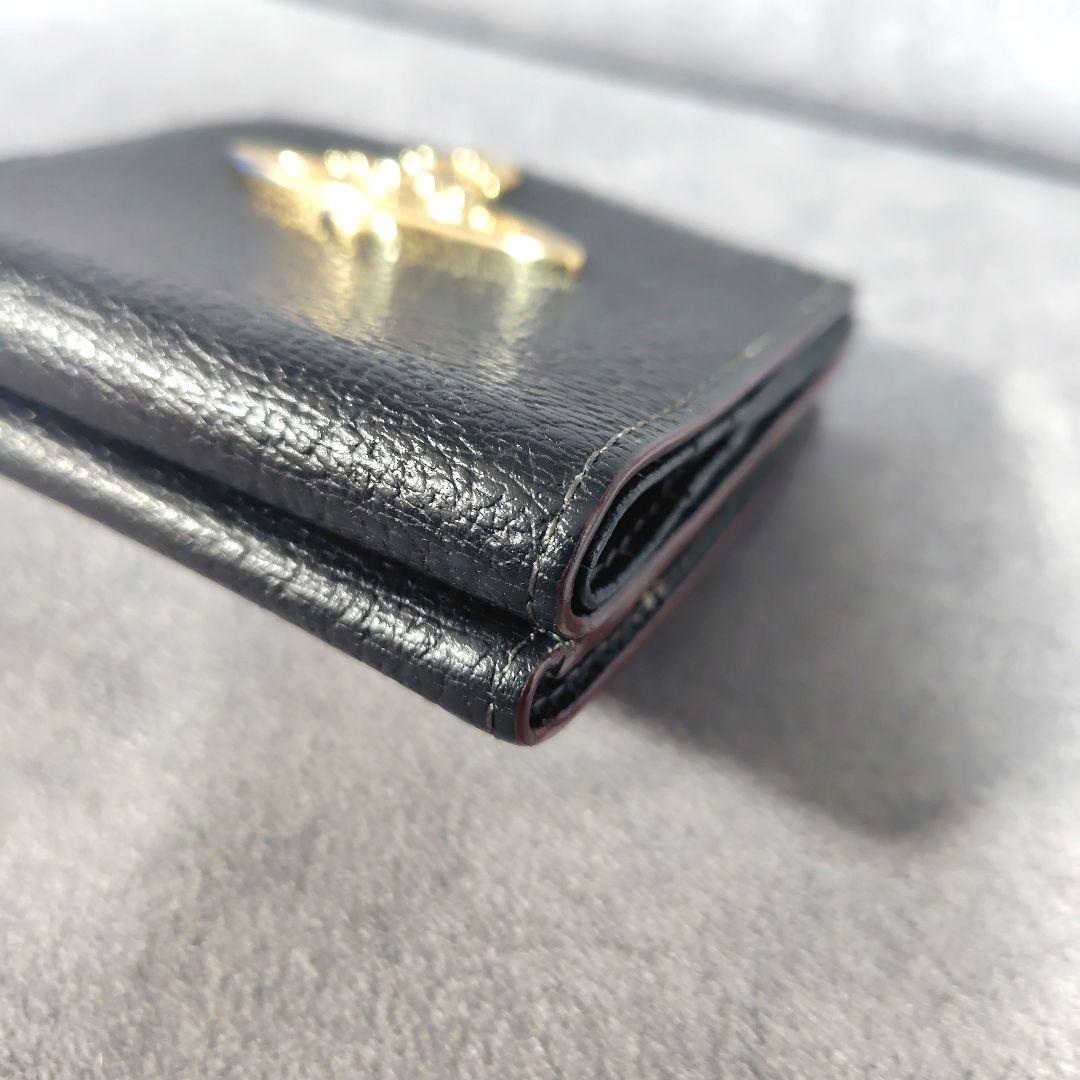 未使用級 ヴィヴィアン がま口 二つ折り財布 コンパクトウォレット オーブ 黒色