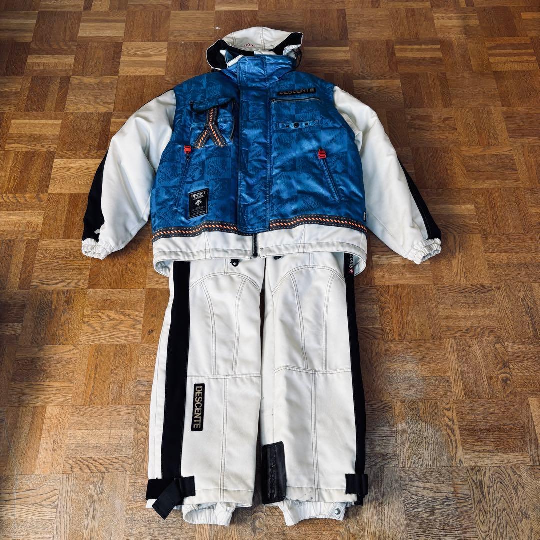 OI11 DESCENTE スイス代表 スキーウェア 上下 L DERMIZAX