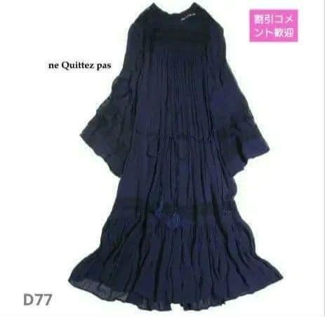 ヌキテパ 大人可愛い シアー レース ギャザー レーヨン ワンピース