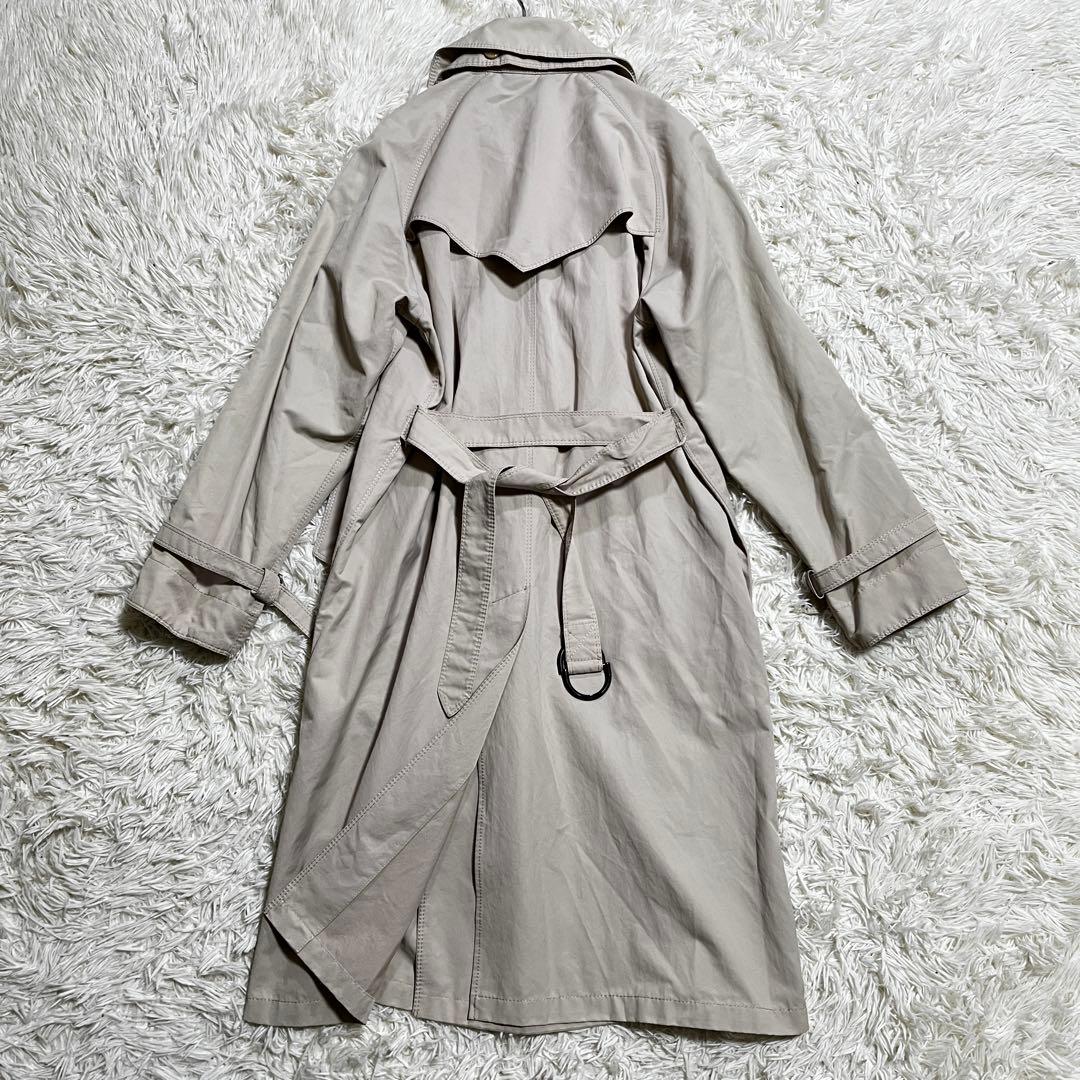 MaxMara ダブルブレスト トレンチレインロングコート　ネックガード付