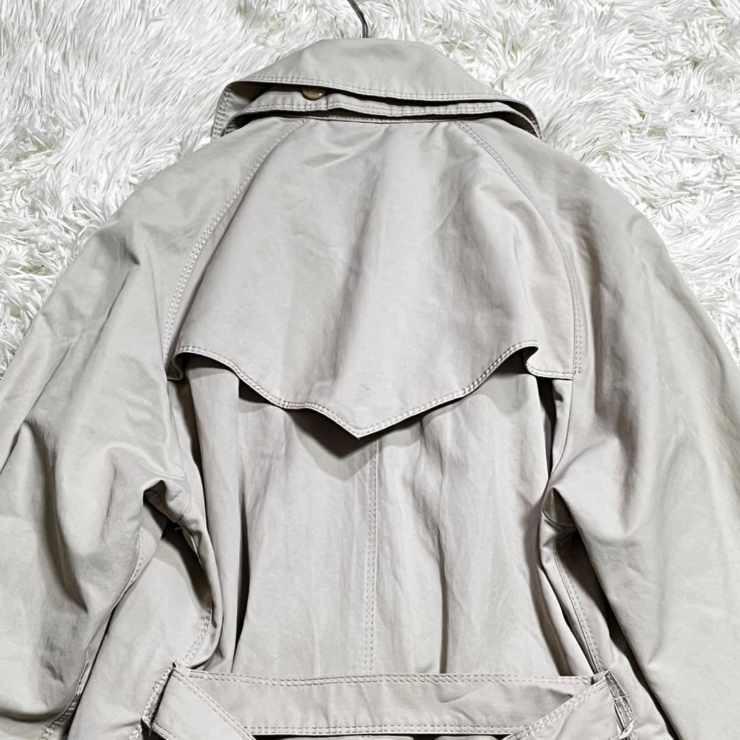 MaxMara ダブルブレスト トレンチレインロングコート　ネックガード付