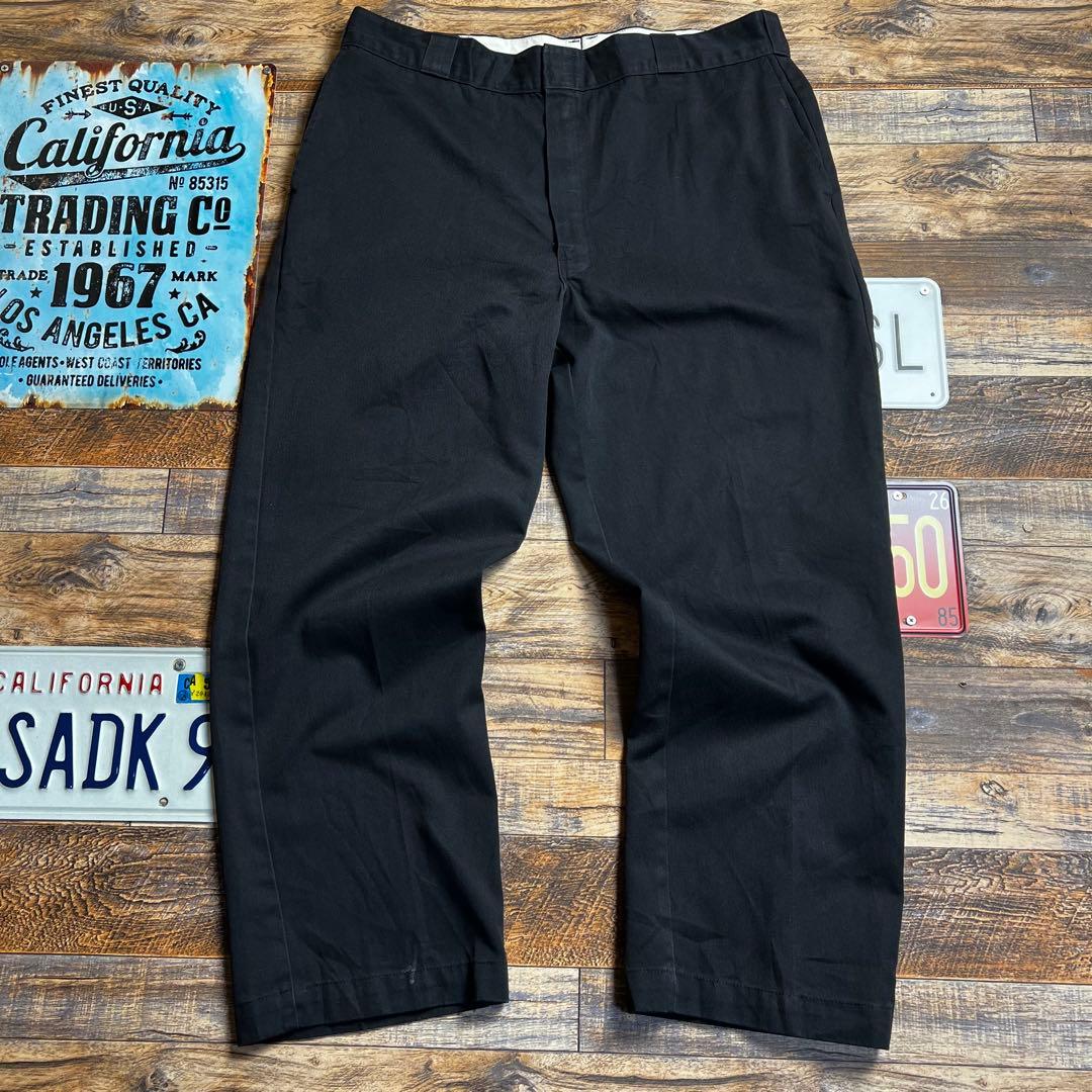 7*0様 90s USA製 Dickies 874 ワークパンツ ブラックTAL